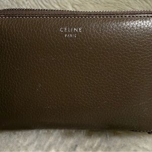 Celine Taupe Leather Wallet